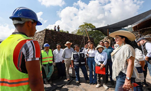 Alejandra Frausto supervisa los trabajos de restauración del patrimonio cultural en Edoméx