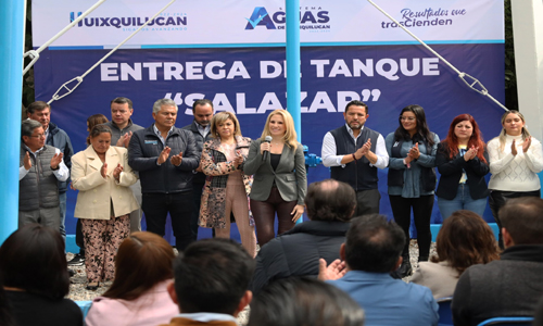 Inaugura Huixquilucan rehabilitación de tanque de agua elevado “Salazar”