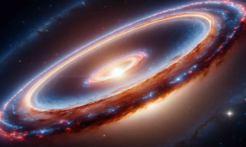 Descubren enorme anillo de galaxias