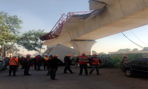 Reportan colapso de estructura del Tren Interurbano México-Toluca