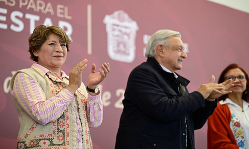 López Obrador destaca apoyo a iniciativas de Delfina Gómez