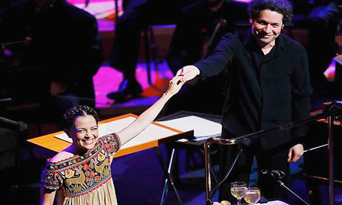 Natalia Lafourcade y Gustavo Dudamel juntos en Los Ángeles y NY