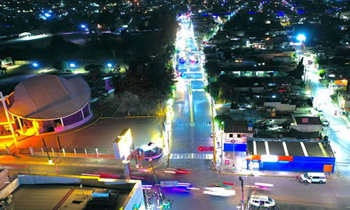 Iluminadas las avenidas de Valle de Chalco