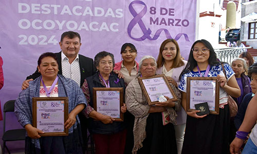 Ocoyoacac entrega la Presea “Mujeres destacadas 2024”