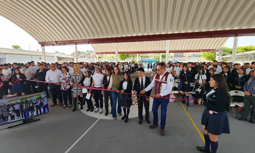 Inauguran arco techo más grande en Conalep de Ecatepec