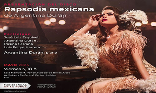 La pianista Argentina Durán presentará el disco Rapsodia mexicana