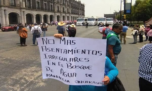 Manifestación colapsa el tráfico en centro de Toluca
