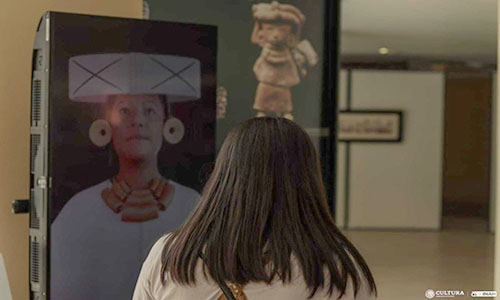 Presenta recreación digital de una mujer teotihuacana prehispánica