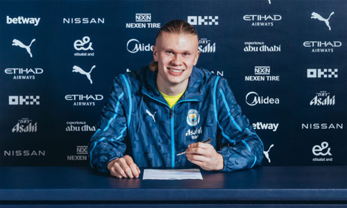 Erling Haaland firma con Man City hasta 2034