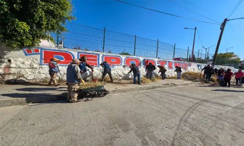 Llevan brigada de limpieza a ciudad Cuauhtémoc