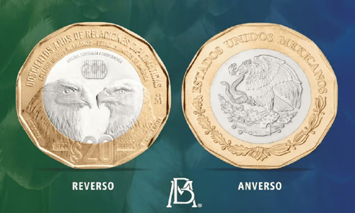 Presenta Banxico nueva moneda de 20 pesos