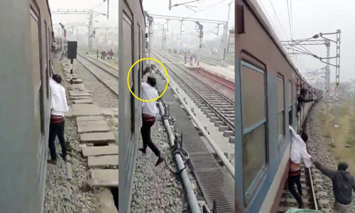 Pasajeros de tren golpean a presunto ladrón