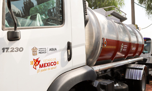 Secretaría del Agua apoya con suministro en red a habitantes de San Cristóbal, en Huixquilucan