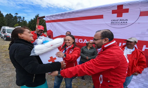 Atiende Cruz Roja comunidades con temperaturas más gélidas en Edoméx