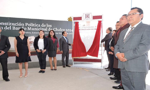 En Chalco, el alcalde Miguel Gutiérrez da a conocer el nuevo Bando Municipal 2024