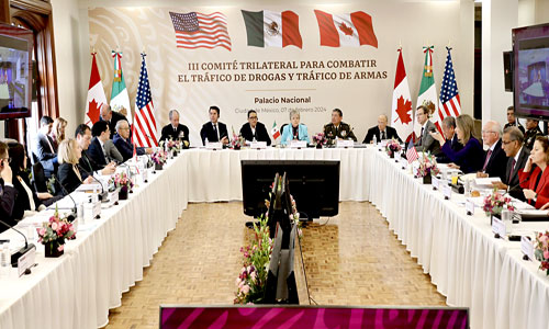 México, EE. UU. y Canadá sostienen reunión para combate a tráfico de drogas y armas