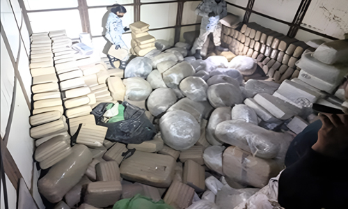 Confiscan en Sonora 2.6 ton de mariguana ocultas en almacén subterráneo