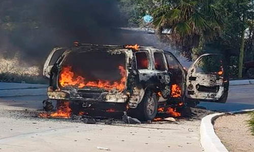 Reportan balaceras y vehículos incendiados en Santa Ana, Sonora