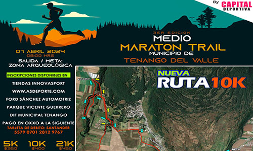 Lista la 3ª edición del medio maratón de Tenango