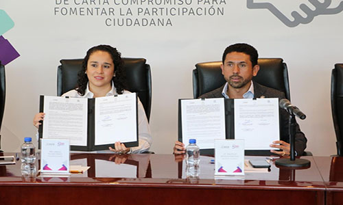 Firman IEEM y Concaem “Carta compromiso para la participación ciudadana”