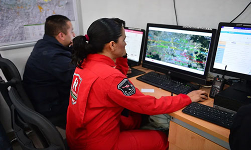 Vigilancia satelital contra incendios en Edoméx
