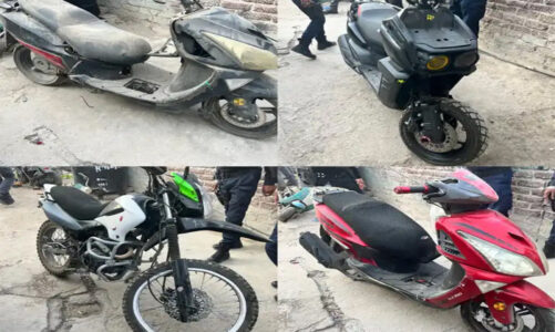 Durante cateo ubican 15 motocicletas sin placas y desvalijadas