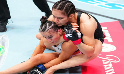 Alexa Grasso deja inconsciente a su rival
