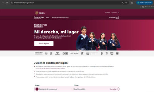Inicia registro de “Mi Derecho, Mi lugar” para obtener un lugar en la preparatoria