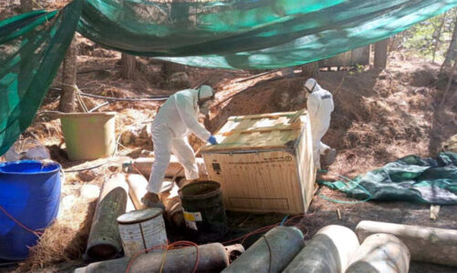 Semar desmantela dos narcolaboratorios en Durango