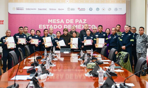 Delfina Gómez reconoce labor del personal de seguridad que participó en marchas del 8M