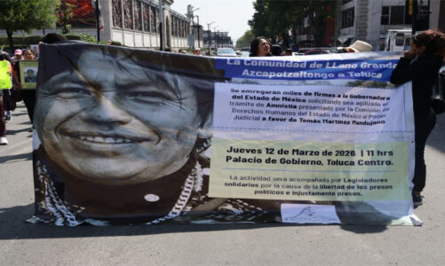 Comunidad de Llano Grande Azcapotzaltongo exige la libertad del defensor indígena Tomás Martínez