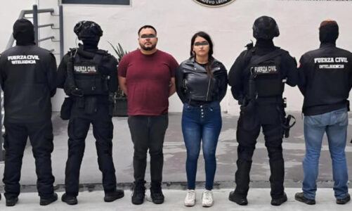 Capturan a pareja ligada a grupo delictivo en Monterrey