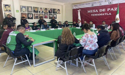 Temamatla refuerza seguridad con Mesa por la Paz