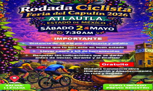 Atlautla invita a rodada ciclista familiar en “Feria del Capulín 2026”
