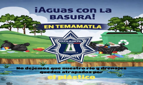 Temamatla llama a la ciudadanía a mantener limpio su entorno ante temporada de lluvias