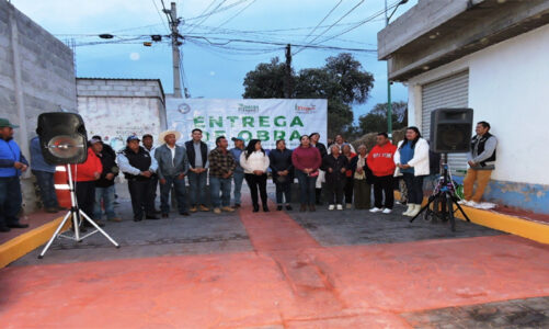 Alcaldesa inaugura obras de pavimentación con servicios integrales