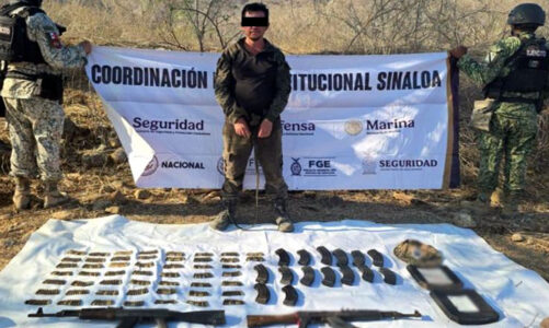 Cae extranjero con arsenal en Sinaloa