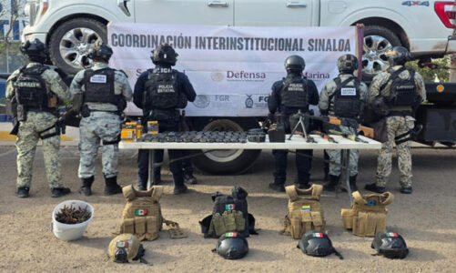 Aseguran armas y precursores químicos en Culiacán