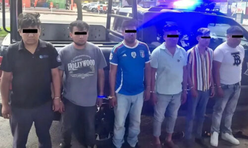 Seis detenidos tras intento de robo en lote de autos