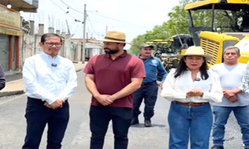 Abigail Sánchez supervisa repavimentación de avenida López Mateos
