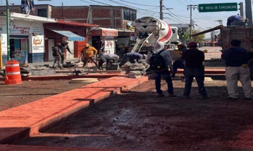 En Tenango del Aire avanza transformación de imagen urbana con modernización de Avenida Nacional