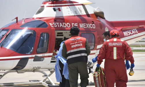 Participa Edoméx en traslado aeromédico de infante oaxaqueño del AIFA a la CDMX