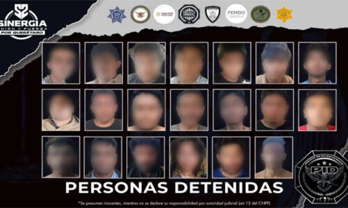 Capturan a 20 personas con armas, explosivo e indicios de huachicol