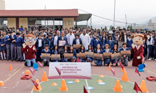 Edoméx invierte en obras y equipamiento para escuelas de región de los volcanes