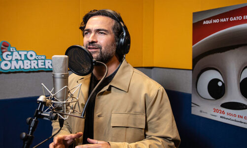 Alfonso Herrera en el doblaje de “El gato con sombrero”