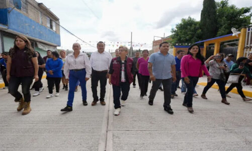 Inaugura La Paz una obra más con cemento hidráulico en el Arenal