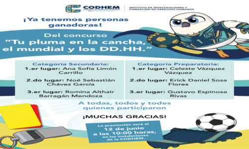 CODHEM anuncia ganadores de “Tu pluma en la cancha”