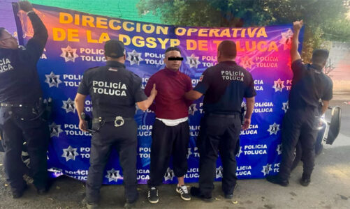 Captura policía de Toluca a motorratón en La Retama