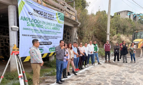 El Rocky inicio la obra para drenaje sanitario en Ecatzingo
