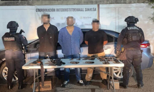 Capturan a tres hombres armados